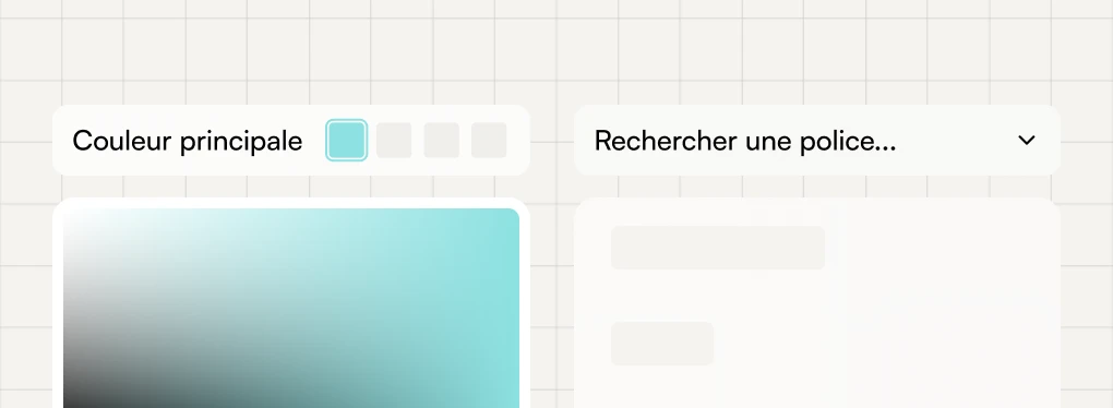 Illustration Choisissez couleur et police