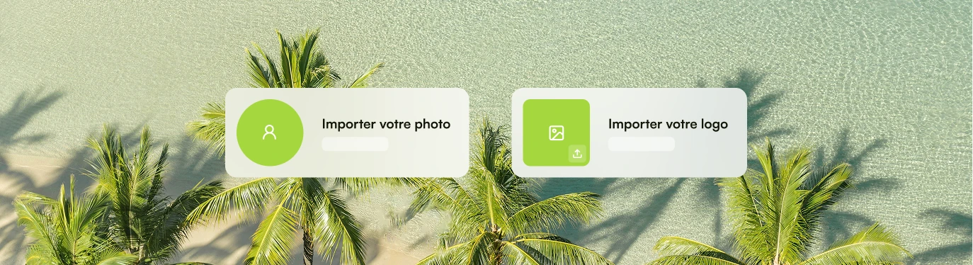 Illustration Importez votre logo et photo de profil